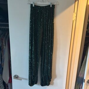 Green Sequin Pants